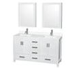 White / White Quartz Top / Brushed Chrome Hardware