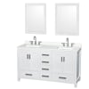 White / White Quartz Top / Brushed Chrome Hardware