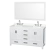 White / White Quartz Top / Brushed Chrome Hardware