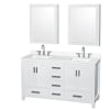 White / White Quartz Top / Brushed Chrome Hardware