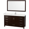 Espresso / Carrara Cultured Marble Top / Brushed Chrome Hardware