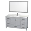 Gray / Giotto Quartz Top / Brushed Chrome Hardware