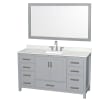 Gray / Giotto Quartz Top / Brushed Chrome Hardware