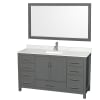 Dark Gray / Giotto Quartz Top / Brushed Chrome Hardware