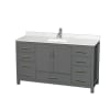 Dark Gray / Giotto Quartz Top / Brushed Chrome Hardware