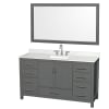 Dark Gray / Giotto Quartz Top / Brushed Chrome Hardware