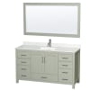 Light Green / Giotto Quartz Top / Brushed Nickel Hardware