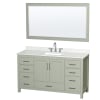 Light Green / Giotto Quartz Top / Brushed Nickel Hardware