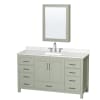 Light Green / Giotto Quartz Top / Brushed Nickel Hardware