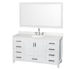 White / Giotto Quartz Top / Brushed Chrome Hardware