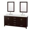 Espresso / Giotto Quartz Top / Brushed Chrome Hardware