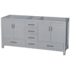 Gray / White Carrara Marble Top / Brushed Chrome Hardware