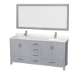 Gray / Giotto Quartz Top / Brushed Chrome Hardware