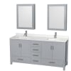 Gray / Giotto Quartz Top / Brushed Chrome Hardware