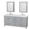 Gray / Giotto Quartz Top / Brushed Chrome Hardware