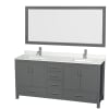 Dark Gray / Giotto Quartz Top / Brushed Chrome Hardware