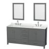 Dark Gray / Giotto Quartz Top / Brushed Chrome Hardware