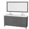 Dark Gray / Giotto Quartz Top / Brushed Chrome Hardware