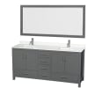 Dark Gray / White Quartz Top / Brushed Chrome Hardware