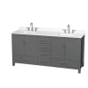 Dark Gray / White Quartz Top / Brushed Chrome Hardware