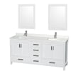 White / Giotto Quartz Top / Brushed Chrome Hardware