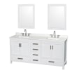 White / Giotto Quartz Top / Brushed Chrome Hardware