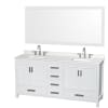 White / Giotto Quartz Top / Brushed Chrome Hardware