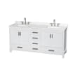 White / Giotto Quartz Top / Brushed Chrome Hardware