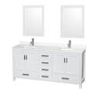 White / White Quartz Top / Brushed Chrome Hardware