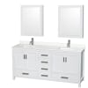 White / White Quartz Top / Brushed Chrome Hardware