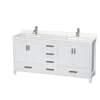 White / White Quartz Top / Brushed Chrome Hardware