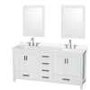 White / White Quartz Top / Brushed Chrome Hardware