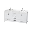 White / White Quartz Top / Brushed Chrome Hardware