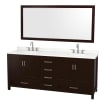 Espresso / Giotto Quartz Top / Brushed Chrome Hardware