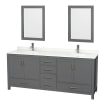 Dark Gray / Giotto Quartz Top / Brushed Chrome Hardware