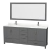 Dark Gray / Giotto Quartz Top / Brushed Chrome Hardware