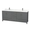 Dark Gray / Giotto Quartz Top / Brushed Chrome Hardware