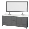 Dark Gray / Giotto Quartz Top / Brushed Chrome Hardware