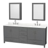 Dark Gray / Giotto Quartz Top / Brushed Chrome Hardware