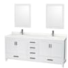 White / Giotto Quartz Top / Brushed Chrome Hardware