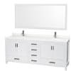 White / Giotto Quartz Top / Brushed Chrome Hardware