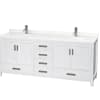 White / Giotto Quartz Top / Brushed Chrome Hardware