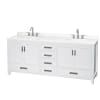 White / Giotto Quartz Top / Brushed Chrome Hardware