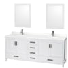 White / White Quartz Top / Brushed Chrome Hardware