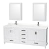 White / White Quartz Top / Brushed Chrome Hardware