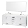 White / White Quartz Top / Brushed Chrome Hardware