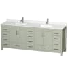 Light Green / Giotto Quartz Top / Brushed Nickel Hardware