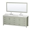 Light Green / Giotto Quartz Top / Brushed Nickel Hardware