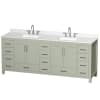 Light Green / Giotto Quartz Top / Brushed Nickel Hardware