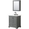 Dark Gray / White Quartz Top / Matte Black Hardware